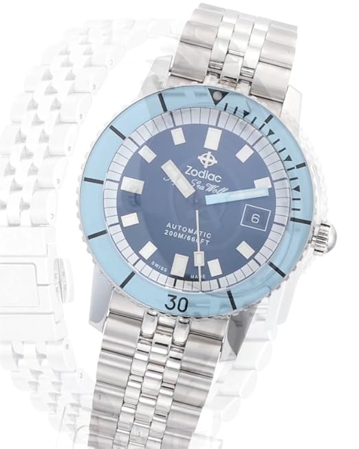 Amazon.co.jp: [Zodiac] 自動巻き腕時計 SUPER SEA WOLF 53