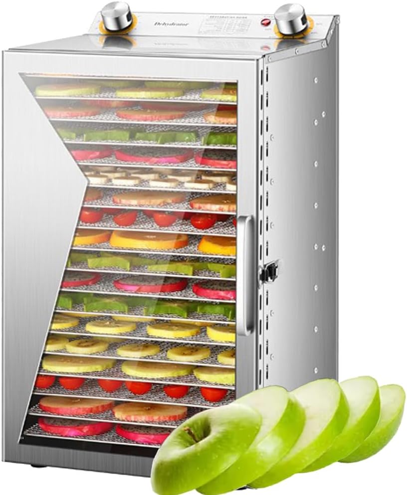 Home Freeze Dryer Machine, 18 Stainless Steel Trays, Food Dehydrator with 12-Hour Timer & 90℉ Max Temp, Ideal for Home Food Preservation & Processing