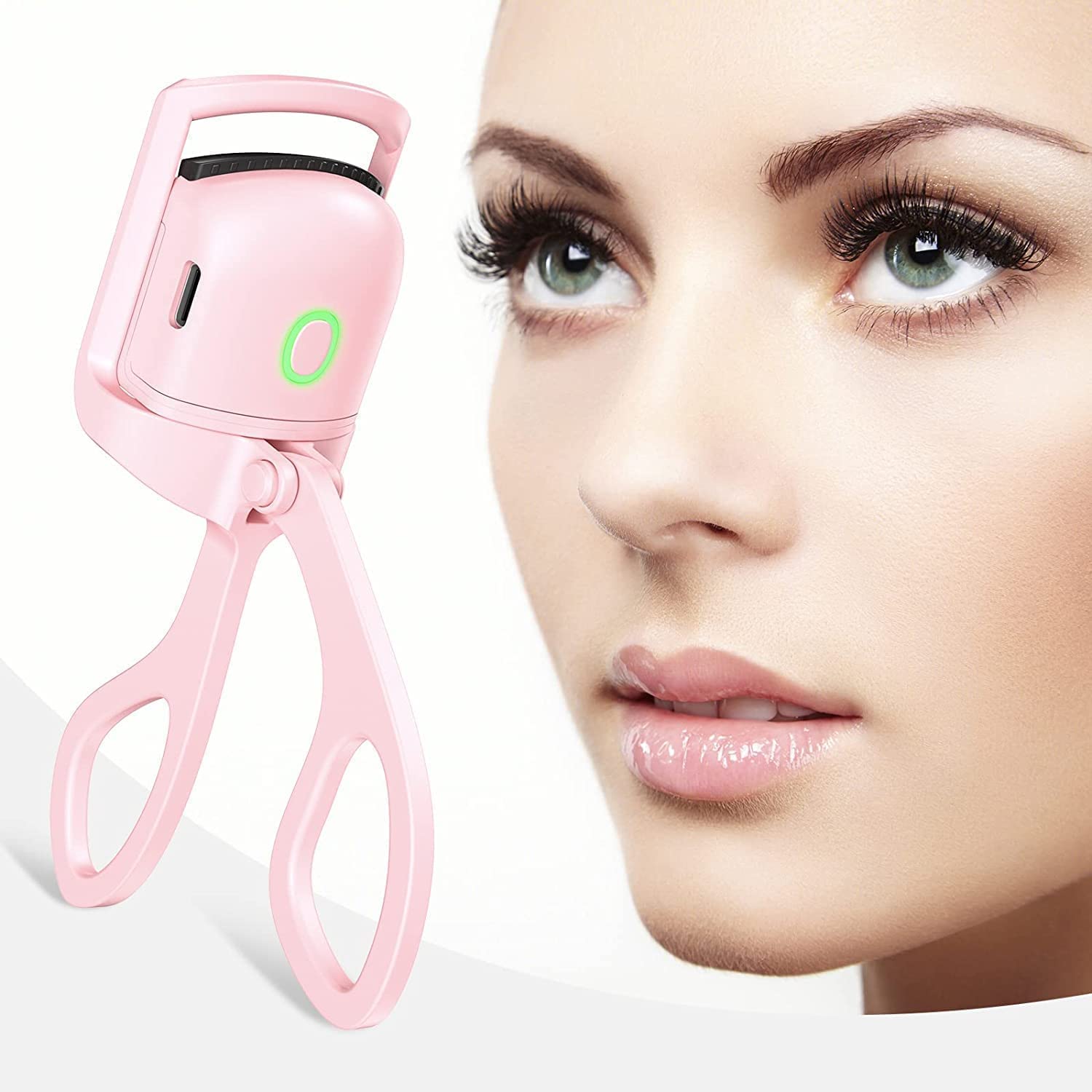 HEYOL Heated Eyelash Curler, Eyelash Curlers, Rechargeable Electric