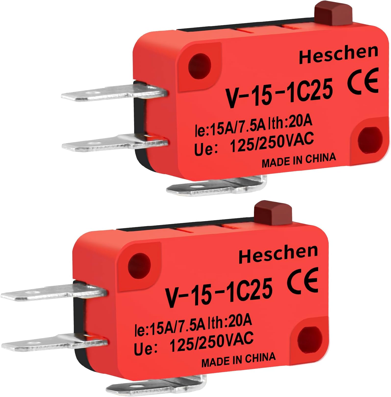 - Micro Switch V-15-1C25 SPDT Button Type 20A 250VAC 2 Pack