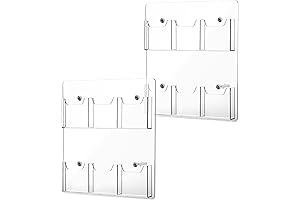 Acrylic Brochure Wall Display with Multiple Pockets for Organized Document Distribution (6...