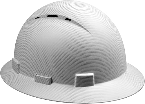 Casco de seguridad OSHA de ala completa, casco de seguridad duradero y ligero de fibra de carbono, equipo de protección de suspensión de trinquete