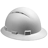 Full Brim Hard Hat - OSHA Safety Helmet Durable Lightweight Carbon Fiber Hard Hat, 6-Point Ratchet Suspension Protective Gear for Men and Women