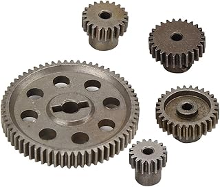 RC Main Gear, Metal Gears 64T 17T 21T 26T 29T 1:10 Scale Remote Control Crawler Differential Main Metal Motor Gear Part for projects for HSP RC 1:10 Car