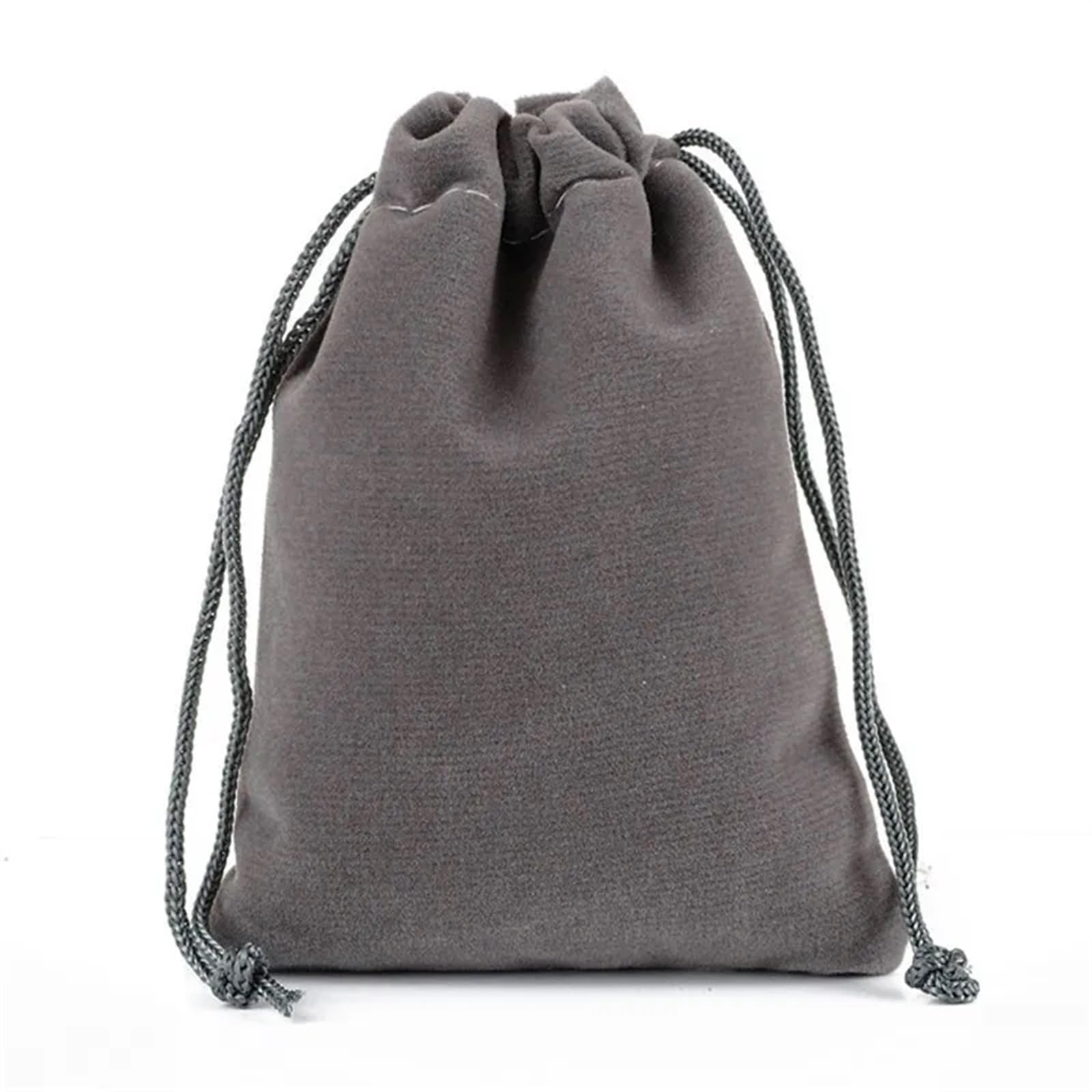 Pequeñas Bolsas de Regalo 50 Uds 5x7 7x9 9x12 13x18 15x20 17x23cm bolsa de terciopelo joyería cordón negro bolsas de franela bolsas de regalo de Perfume decorar(Gray,5x7cm)