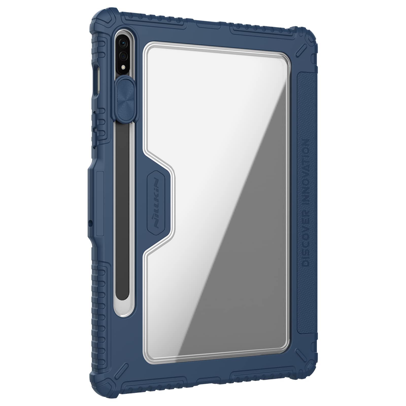 Nillkin Case for Samsung Galaxy Tab S8 / S8 5G (11.0" Inch) Bumper Pro Leather Camera Slider Camshield Protect Stand Smart Wake & Sleep Pencil Holder Blue (B0B1F4FHVV) Amazon Price History, Amazon Price Tracker