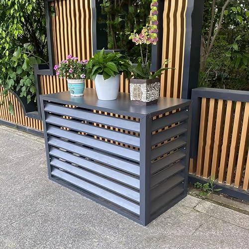 Cubierta de unidad de CA para exteriores, valla de privacidad duradera y estante de exhibición de plantas para protección de patio y mejora estética