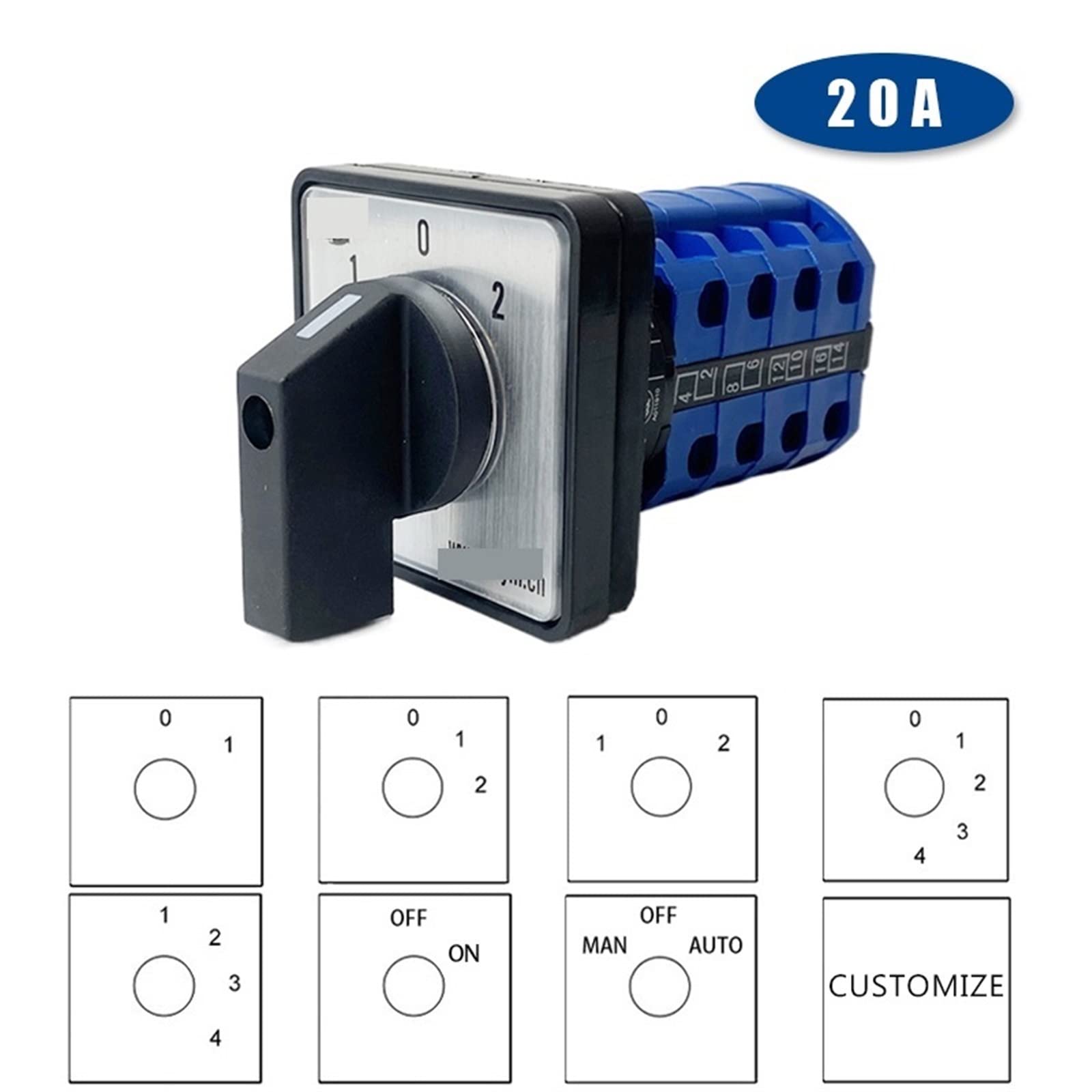 3 Position Switch LW26-20A/32A 3 POSITIONS On-Off-On Control Changeover ...