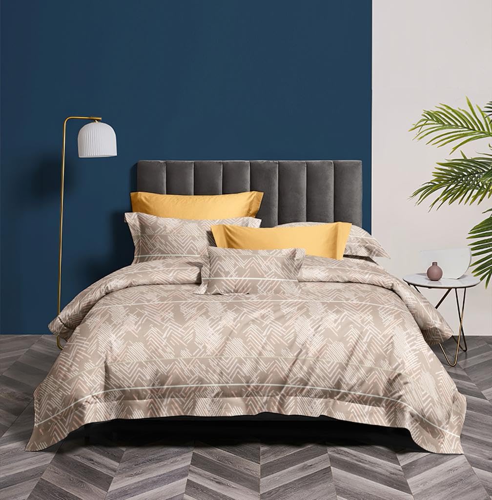 Dreamie Jasmine 140 GSM 100% 9 Ft x 9 Ft Double Bed King Size Cotton Bedsheet, Fashion String King Size Double Bed Bedsheet with 2 Pillow Covers. (Brown Abstract) Size 9 Feet x 9 Feet (B0CKZ6KHHZ) Amazon Price History, Amazon Price Tracker