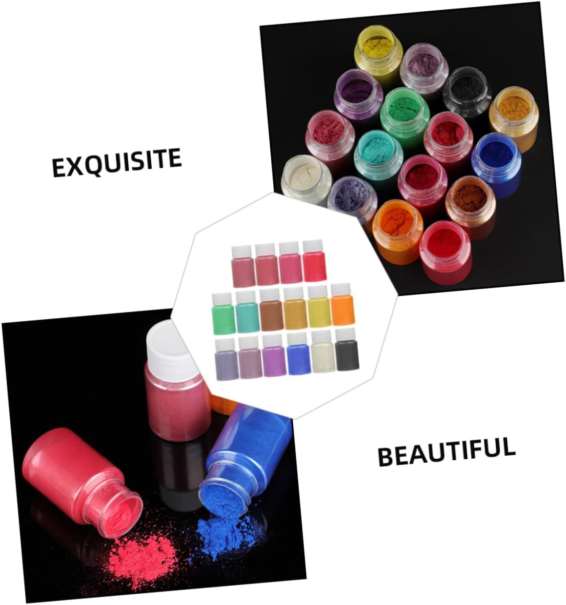 Mica Powder for Bath Soap and Nail Art Safe Easy Use Pigment for Epoxy Projects Makeup and Crafts Colors Each