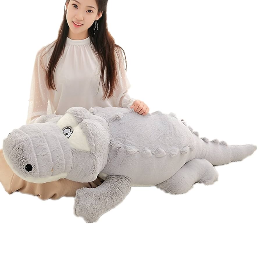 Amazon.co.jp: ワニ ぬいぐるみ 特大 (160cm, グレー) : おもちゃ