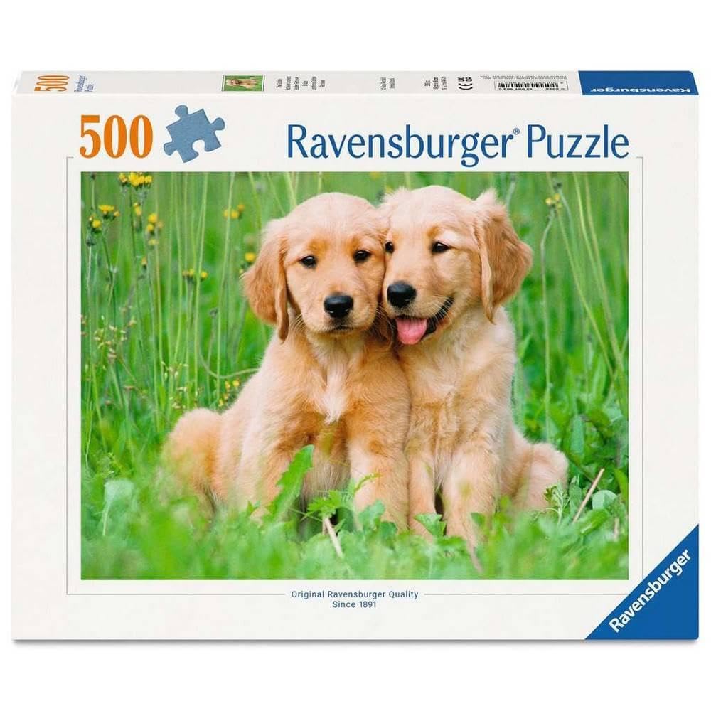 Ravensburger - 500-piece jigsaw puzzle - Golden Retriever Brothers (Baby Animal Collection) - Adults and Children from 12 years old - High quality puzzle - 12001902