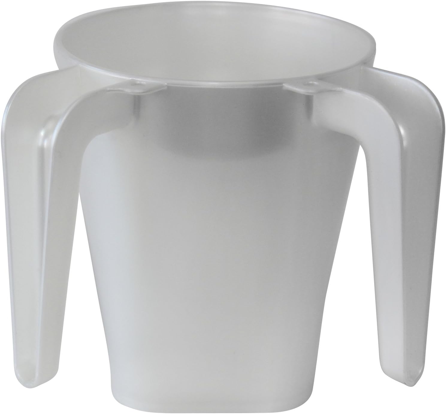 Majestic Giftware Plastic Washing Cup for Netilat Yadayim - WCP-PE | 5.5" Judaica Wash Cup Negel Vasser with Dual Handle for the Jewish Ritual (Pearl)