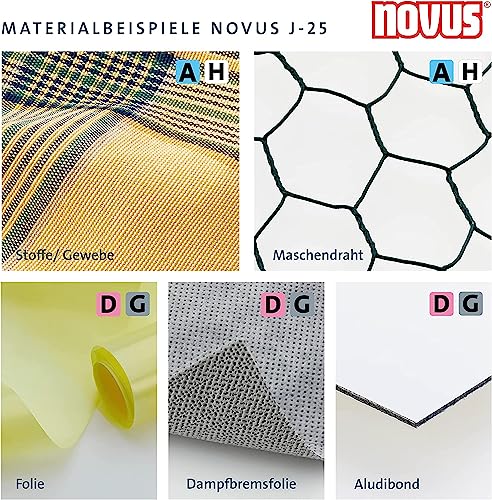 Novus Handtacker J-25 aus Metall mit Unterlademechanik für Klammern
