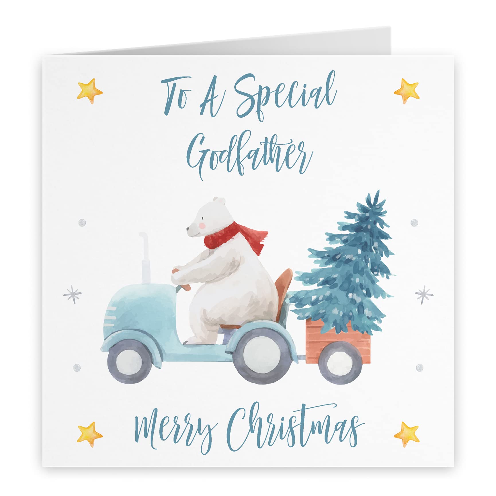 Hunts England - Godfather Christmas Card - To A Special Godfather - Merry Christmas - Polar Bear Collection - Image 2