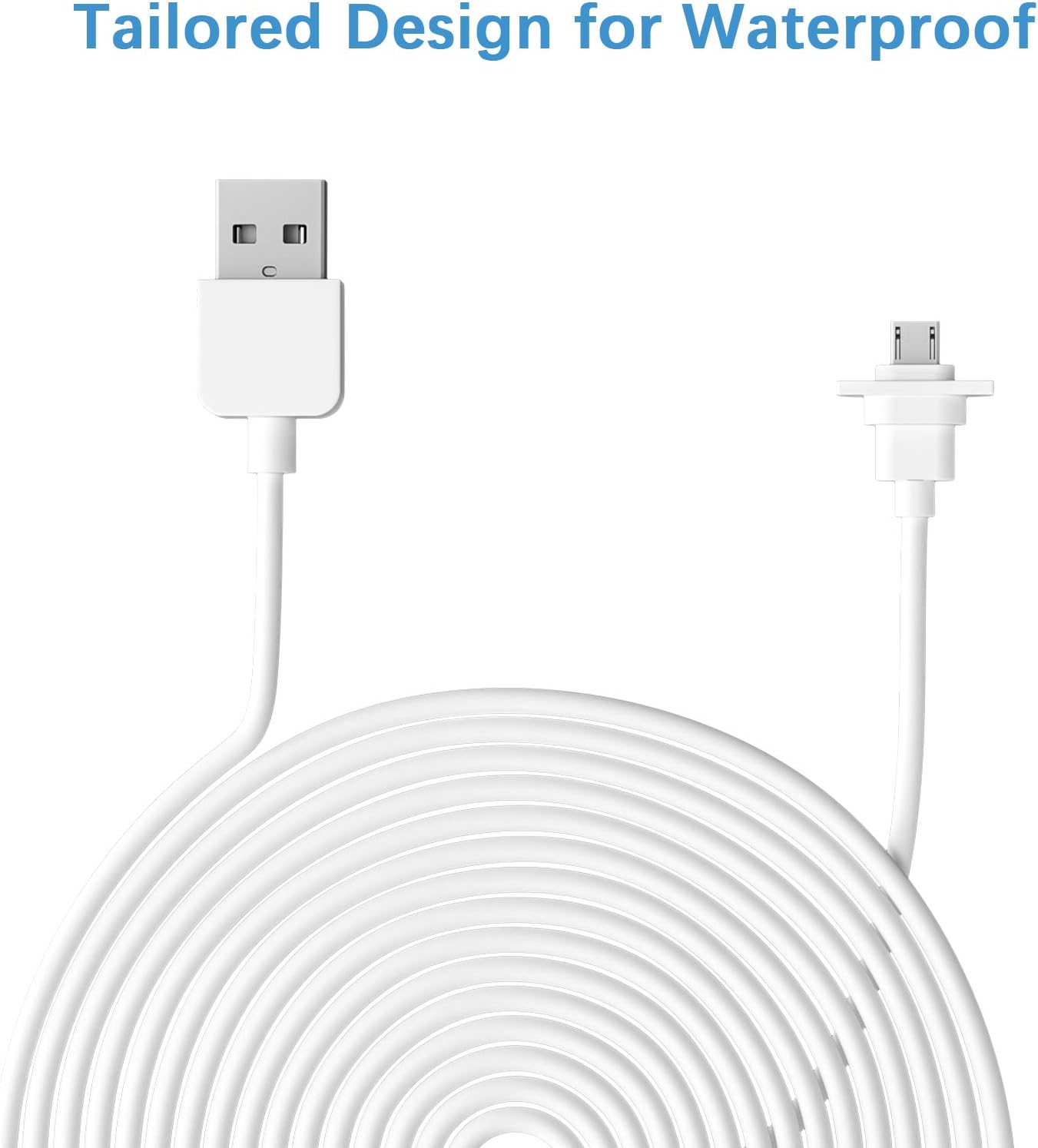 30ft/9m Charging Cable and Adapter for eufy Security, eufyCam 2C,eufyCam 2C Pro,Weatherproof Outdoor or Indoor Cable Continuously Charging eufy Camera (2 Pack)