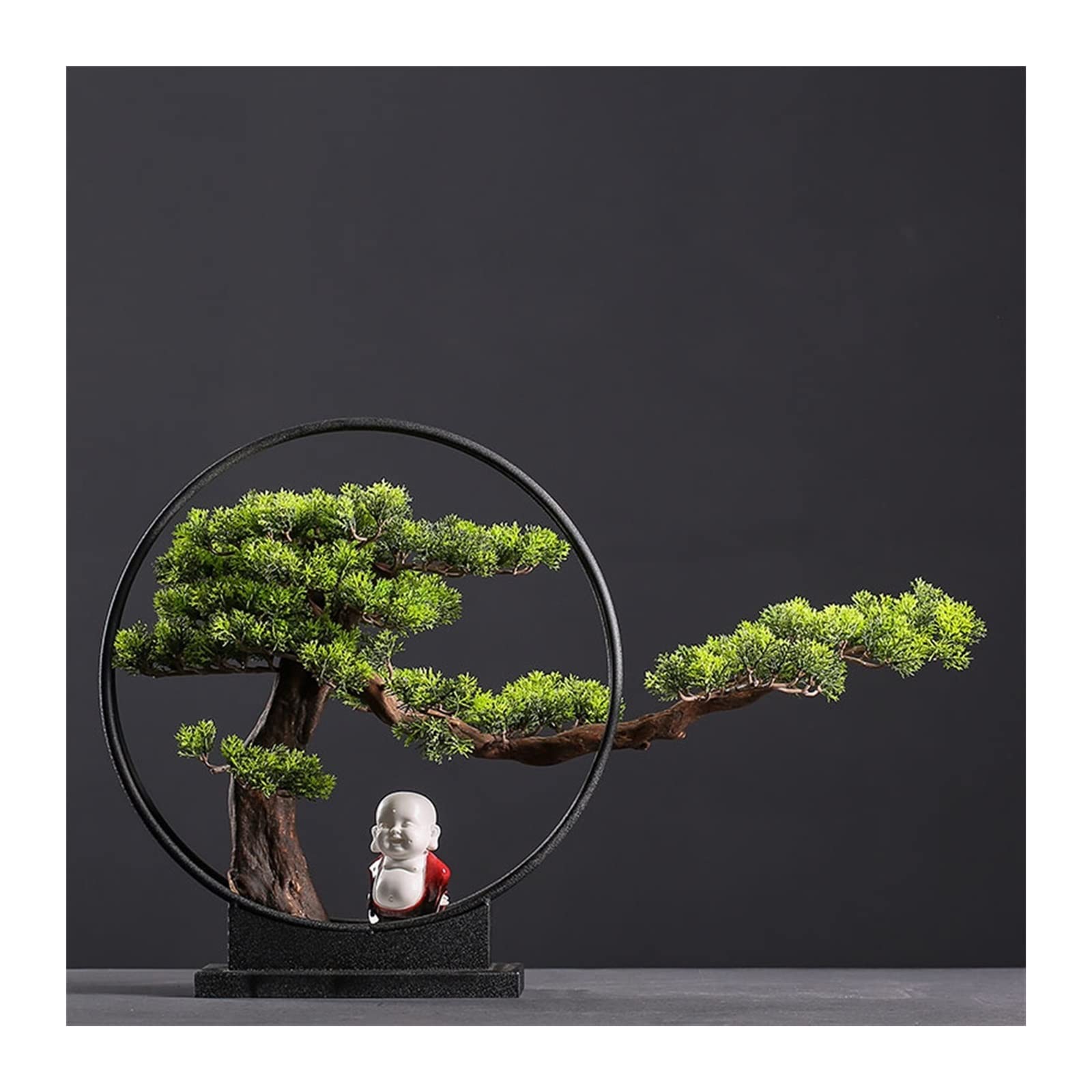 Árbol Bonsái Artificial Creativo, Árbol Bonsái Artificial, Adornos De Pino De Bienvenida, Planta De Simulación De Bonsái, Decoraciones Para La Entrada De La Sala De Estar, Figura De Cerámica, Adornos