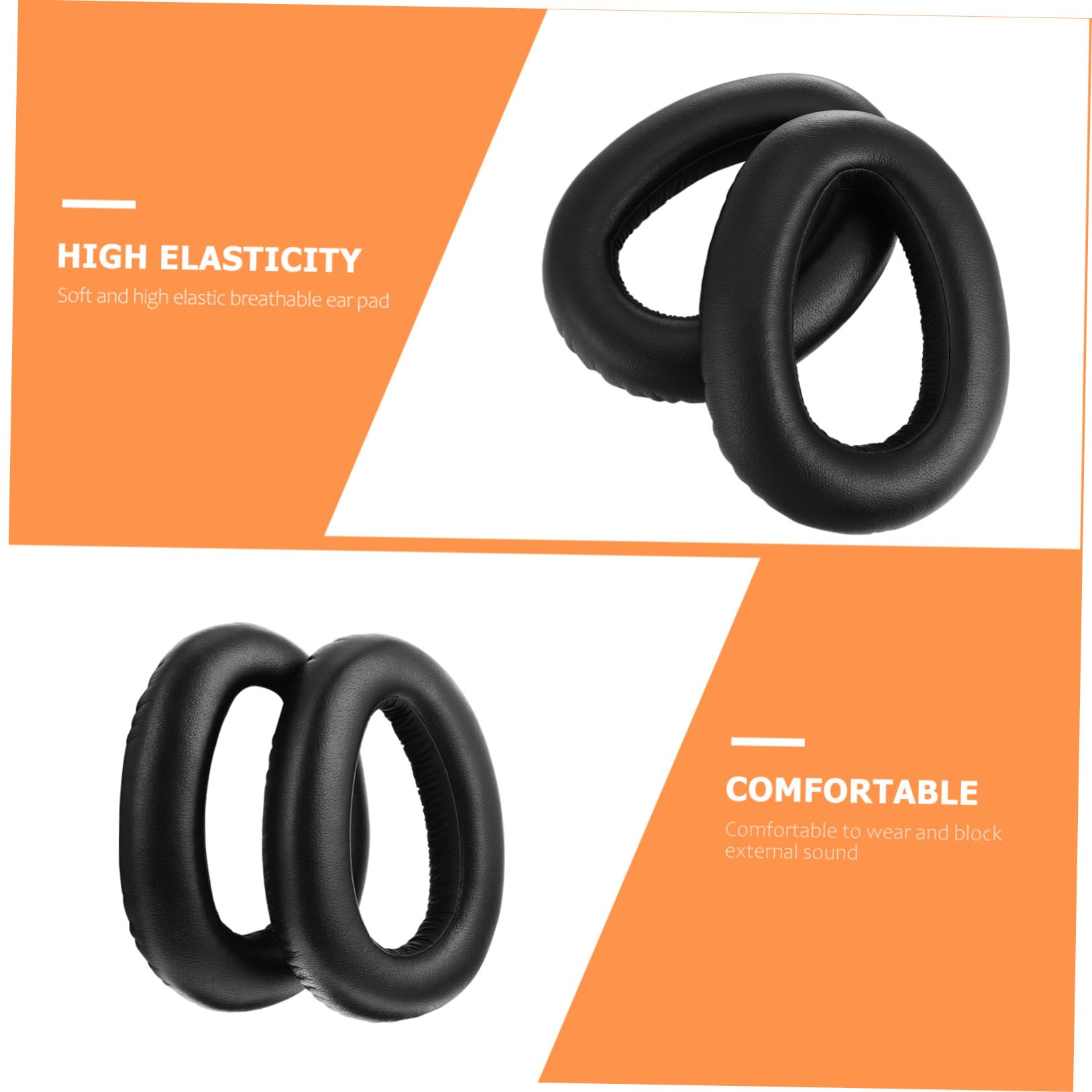 jojofuny 3 Paia Cuffie orecchie headphones Ricambio cuffie nero cuffiette bloototh suono EAR PAD per MB660 Cuscolo dell'orecchio in cuffia per PXC550 Schiuma di memoria Black
