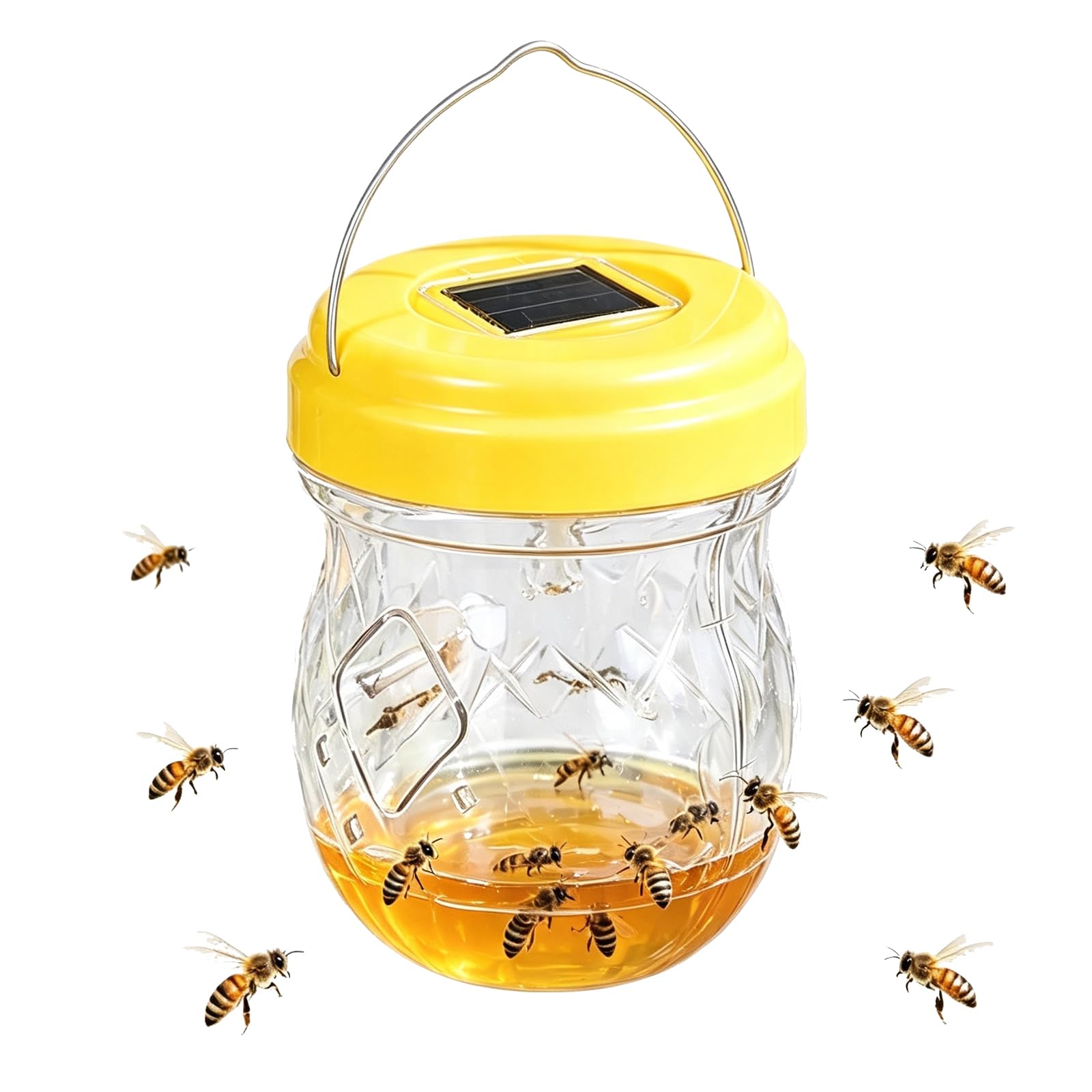 Fruit Fly Traps Indoor/outdoor, Wasp Trap Effective No Baited Indoor,Fruits Catcher Trap Reusable Fruits Traps, Non-Toxic Kitchen & Orchard Pest Control,Easy to Use for Kitchen,Home (C-04#) — image 1