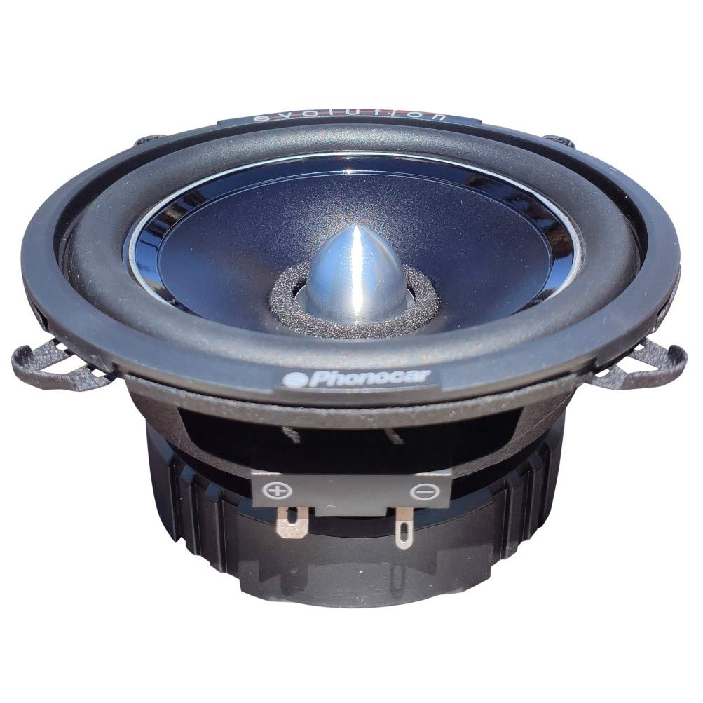 2 PHONOCAR 02624 Haut-parleurs Mid Bass woofer 13,00 cm 130 mm 5" 100 Watt rms 200 Watt Max impédance 4 ohm 90 DB spl Portes Voiture Noire, la Paire