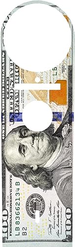 Kustom Cycle Parts Inserto de consola de panel de tablero de metal de $100 Bill Compatible con Harley Davidson Road Kings de 1994 a 2007