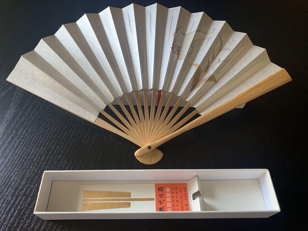 中地甲陽作　白檀扇 宮脇賣扇庵 中地甲陽作 白檀 扇子 花 - メルカリ