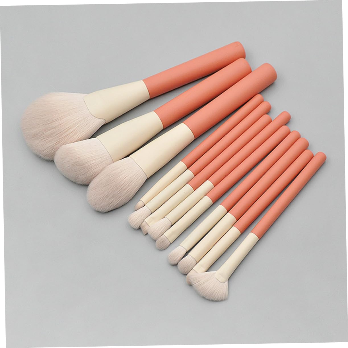 FRCOLOR 2sets Pennelli Per Trucco Professionali Fibra Artificiale Leggeri e Portatili Per Trucco Viso Ombretti e Blush Perfetti Per Viaggi e Uso Quotidiano