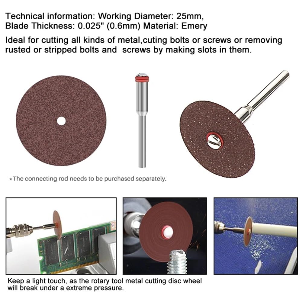 150pcs 25mm Resin Cut Off Wheel Disc Metal Cutting Disc Grinding Wheel Abrasive Tools for Grinder Rotary Tool