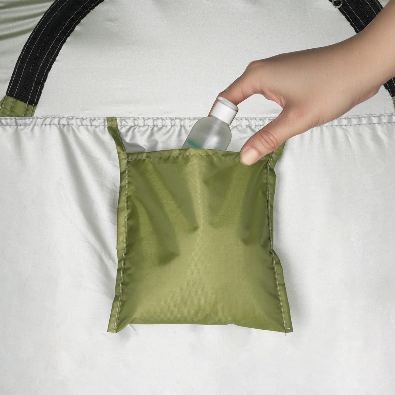 ideoon Pop-Up Toilettenzelt - Duschzelt & Umkleidezelt für Camping, Strand & Outdoor, tragbares Sichtschutzzelt grün, schneller Aufbau