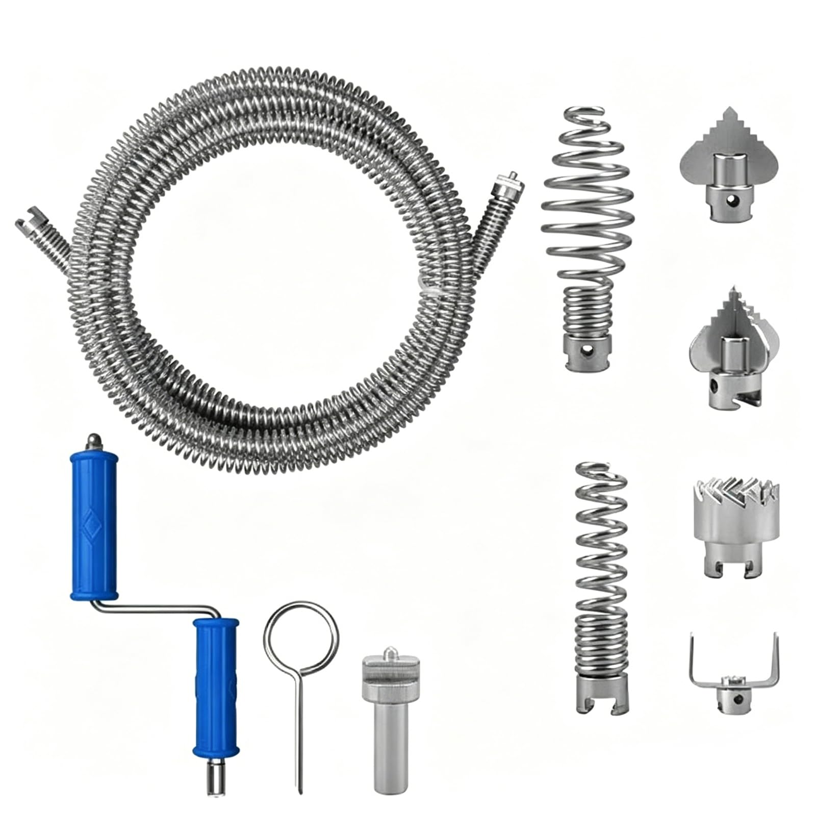 Yjcnelcr 10Pcs Extra Long Pipe Cleaning Tool With Resistant Coating Plumbing Snakes For Stable Unclogger Augers