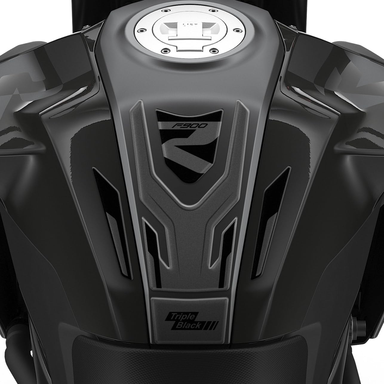Az Graphishop Paraserbatoio in Resina 3D Compatibile con BMW F 900 R 2024-2025 Protezione da Urti e Graffi Accessori Moto Made in Italy GP-4017 (Triple Black)