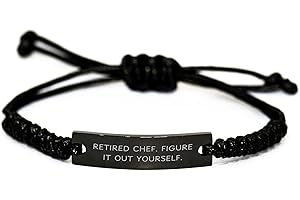 Funny Chef Gifts; Wise chef rope bracelet; Retirement present from family