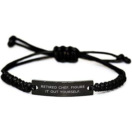Funny Chef Gifts; Wise chef rope bracelet; Retirement present from family