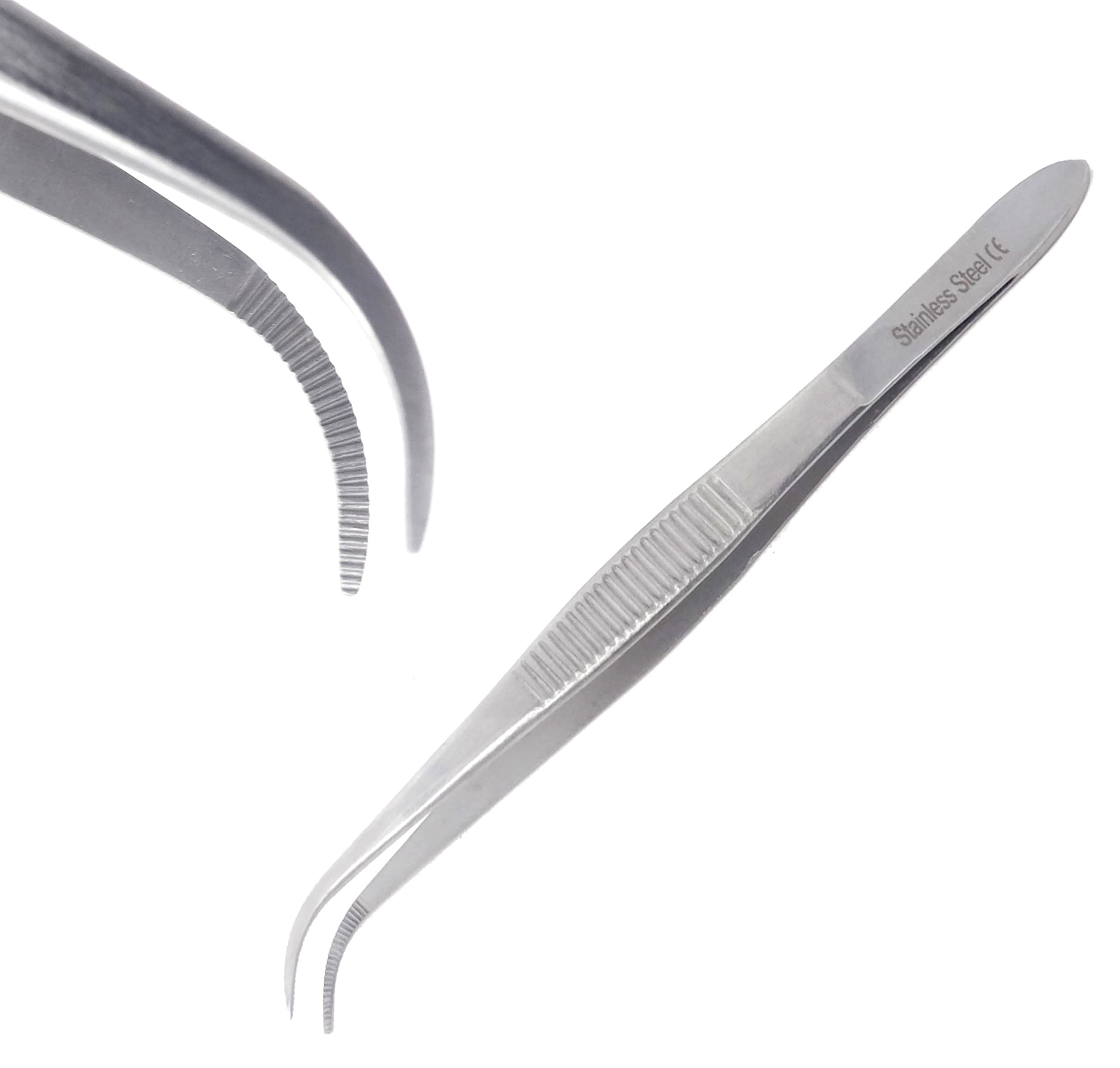 Lab Tweezers High Precision Forceps, 6" (15.2 cm), Fine Strong Curved Point tweezers, Stainless Steel — Amazon image 11