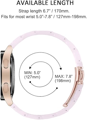 Vista 64 de Correas compatibles con Samsung Galaxy Watch 7 / FE / 6/6 Classic / 5/5 Pro / 4/4 Classic / 3 de 1.614 in / Huawei GT3 de 1.654 pulgadas, 0.787