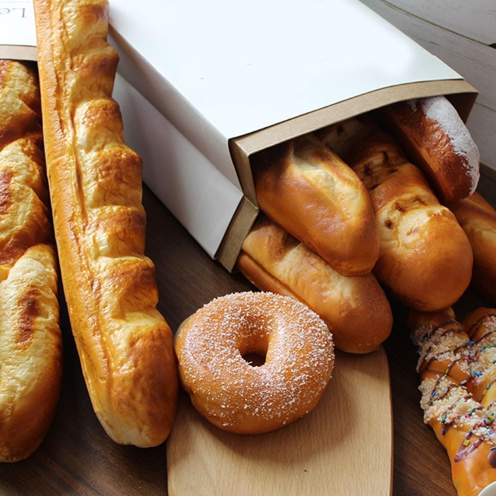 Getdoublerich Realistic Imitation Bread Model PU Fake Food Prop for Bakery Shop Display, Market Stall Decoration, Role Play Toy - Not Edible