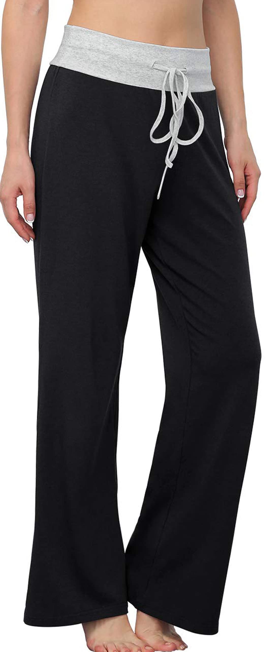 Pantalon de pyjama confortable femme jambe large bas décontracté extensible - 6