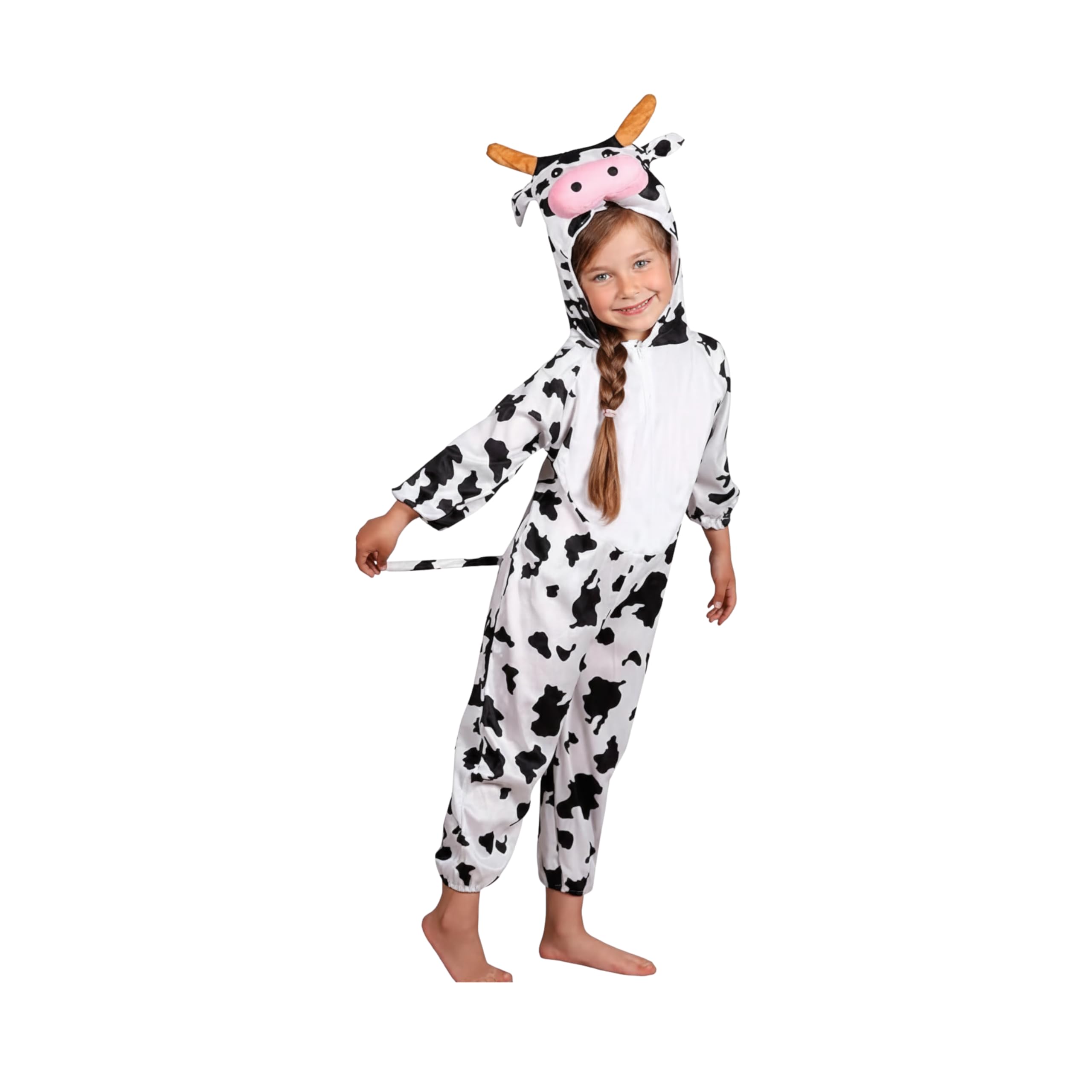 Cow Costume for Kids 1-8 years | Animal Costumes for Kids | Cow Jumpsuit Halloween Costume for Boys, Girls | Cow Costume for Toddlers