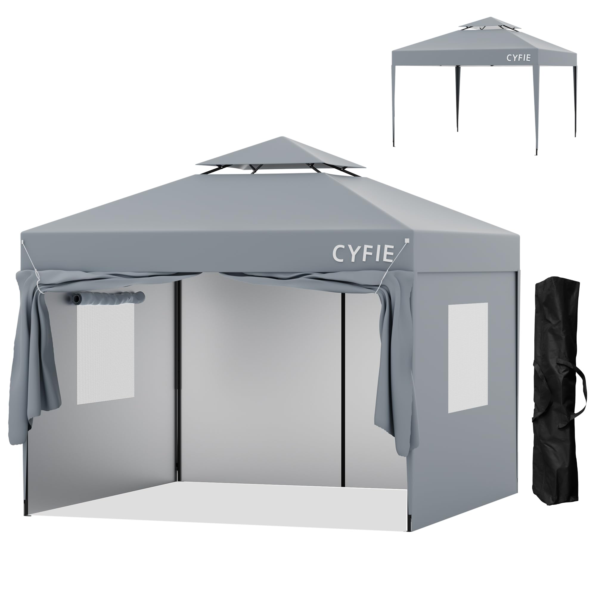 Amazon | CYFIE タープテント 3mx3m サイドシート4枚付 ワンタッチ