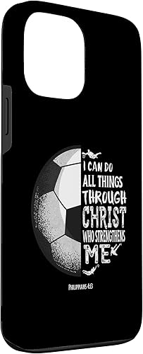 Miniatura 3 de Funda para iPhone 13 Pro Max con versículo bíblico de fútbol, refranes cristianos Filipenses 413