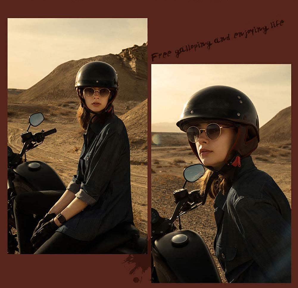 Halbschalenhelm Halbhelme mit Visier,Motorradhelm mit ECE Genehmigt Brain-Cap Halbschale Roller-Helm Scooter-Helm Jet-Helm Retro für Erwachsene Herren Damen (Color : 8, Size : XXL(63~64cm))