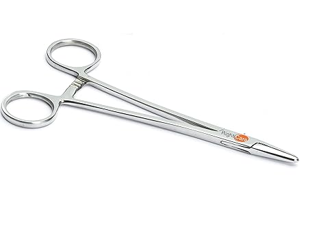 Rightcare Stainless Steel Needle Holder Forceps Straight Surgical Instrument (6