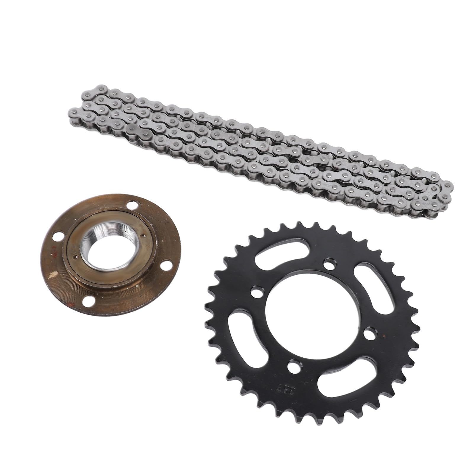 Chain Sprocket Kit Steel 420 76 Links Chain 420 35T Rear Sprocket Toothless Flywheel Modification Set