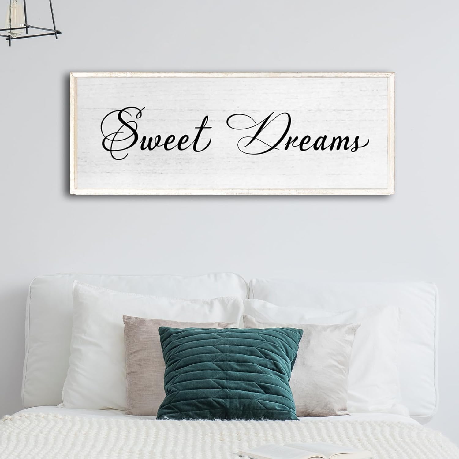 Sweet Dreams Wall Decor Above Bed 32x12 Inch Large Master