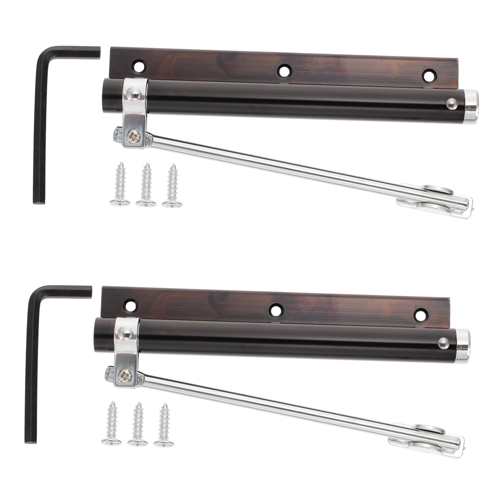 Cierrapuertas automático con tensión ajustable y brazo plegable para el hogar, pack de 2