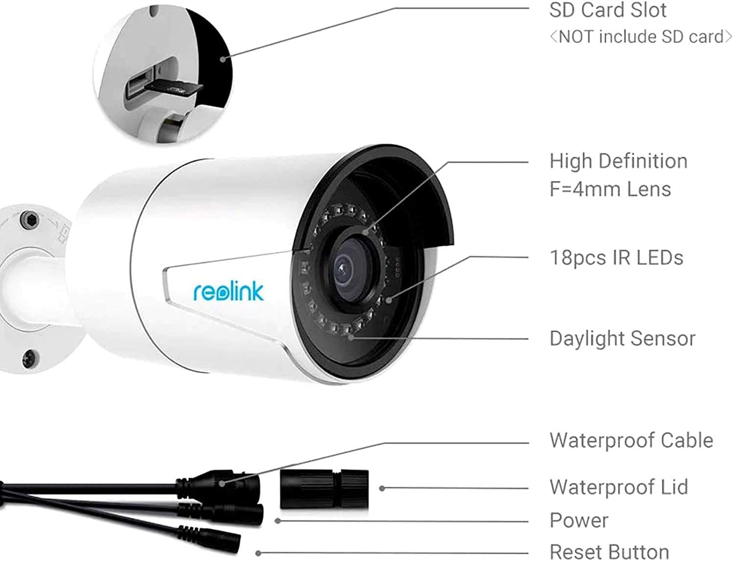 80% оƒƒ Dіѕсоunt REOLINK 4MP PoE IP Camera, Add-on Outdoor Video Surveillance Cam to Home Security System, ONLY Work with Reolink POE Camera System and NVR, Third Party Incompatible, B400