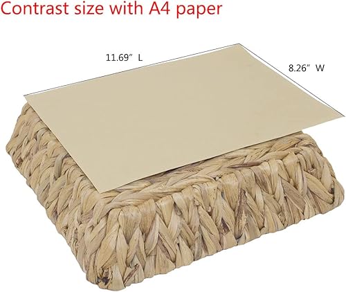 Miniatura 6 de Bandeja de tejido de hierba, contenedores de almacenamiento de hierba para frutas o té, artes y manualidades. (1) (rectángulo-2 piezas)