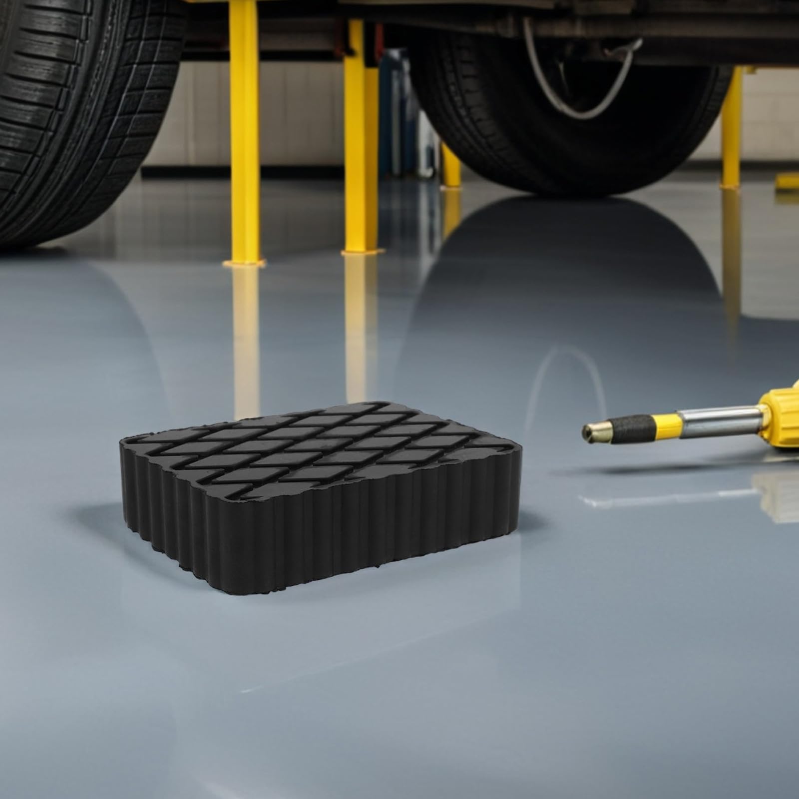 LIFKOME Cuscinetto in Gomma Antivibrazione per Cric Auto 200X140X30 MM Adattatore Ammortizzatore Elastico per Sollevamento Sicuro Blocco Supporto Cavalletto Compatto per Manutenzione