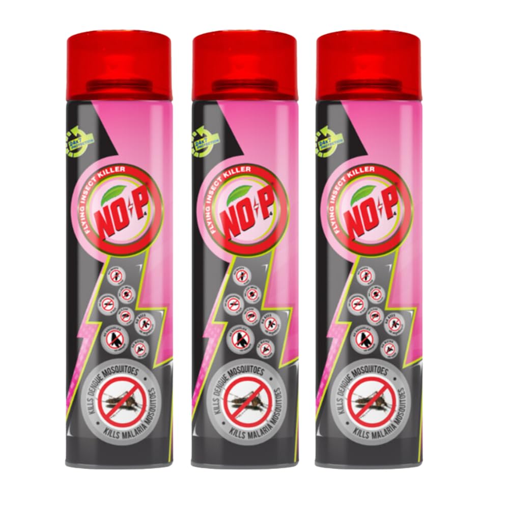 NO-P Flying Insect Killer |24x7 Protection | Flying Insect Killer Spray - Mosquitoes, Houseflies, Fruit flies & other Flyig insects | 200ml - Pack of 3 (B0CNLYP9XJ) Amazon Price History, Amazon Price Tracker