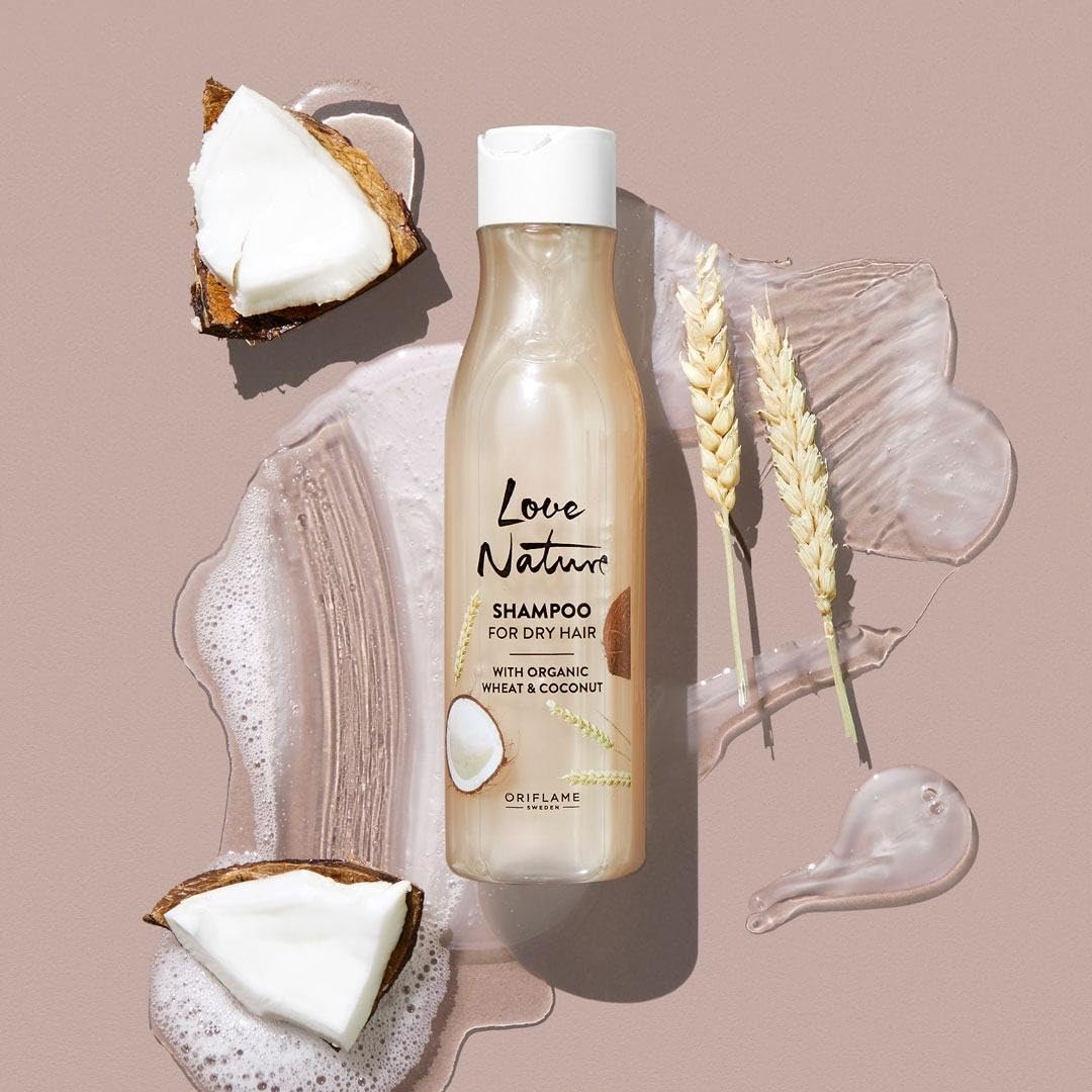 Love-Nature Wheat & Coconut Oil Shampoo for Dry Hair, 250ml, Pack of 2